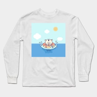 Swimming cat Long Sleeve T-Shirt